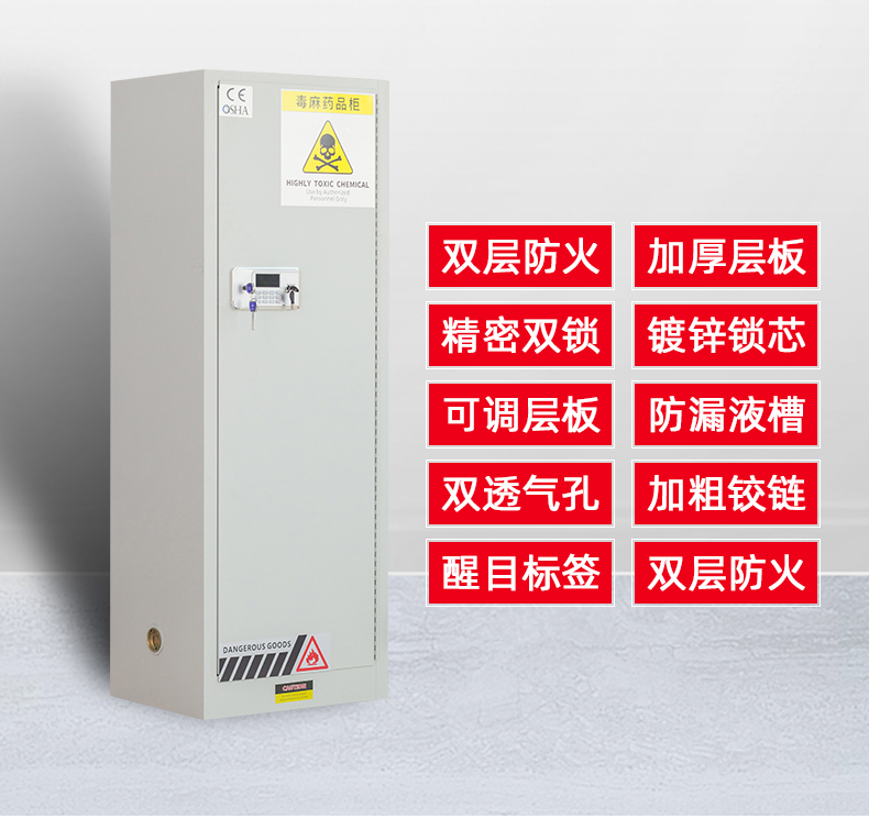 22加侖毒麻藥品柜